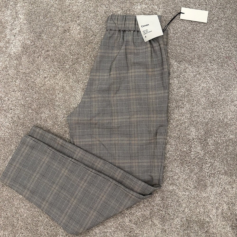 ARITZIA CONAN PLAID PANTS NWT 4